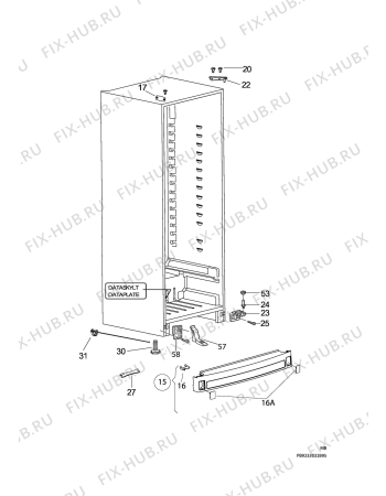 Взрыв-схема холодильника Electrolux ERF3706AHW - Схема узла C10 Cabinet